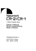 Nakamichi CR-2-Owners-Manual